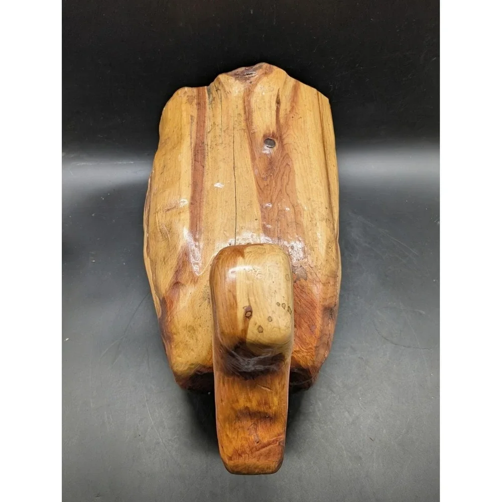 Vintage Hand Carved Cedar Wood Duck Decoy‎ Rustic Primitive Folk Art Lodge Decor